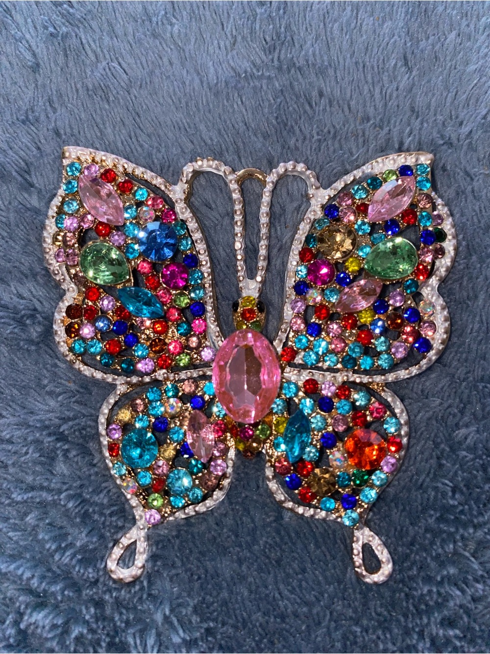 Colorful Crystal Butterfly Ornament- Multicolor Sparkle - Picture 2 of 4